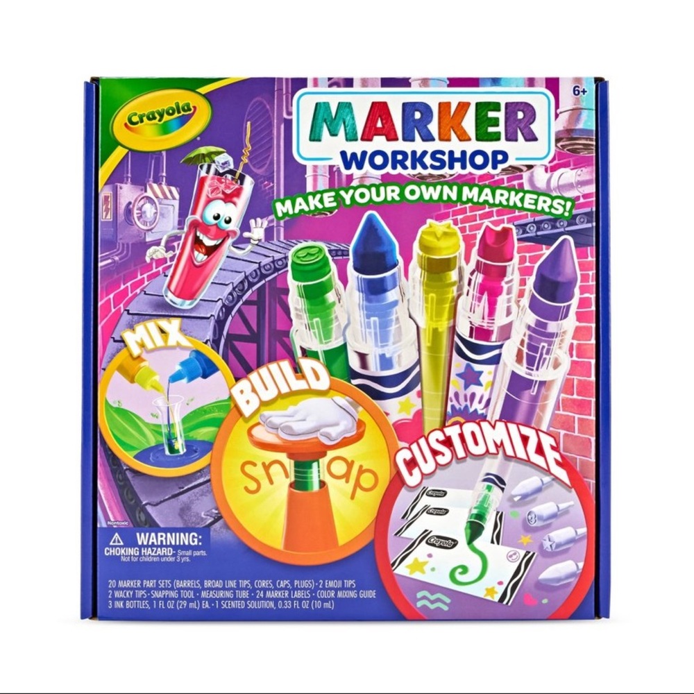 New! Crayola Marker Maker Kit, DIY Scented, Emoji, Broad and Fine Tip Markers